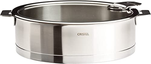 Cristel Strate S24QLKSA - Sartén de acero inoxidable, color plateado