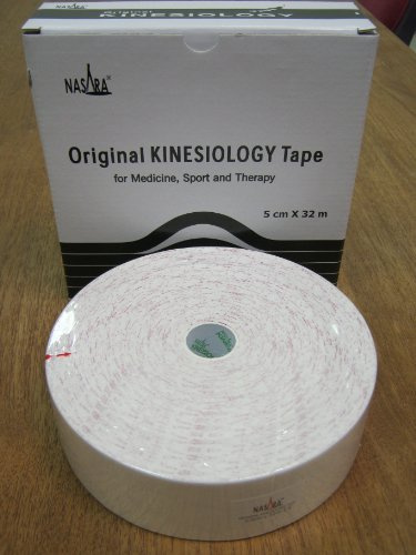 Nasara KT7G Original Kinesiology XXL Tape (5 cm x 32 m), weiß