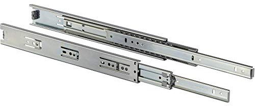Schubladenschiene Vollauszug 400 mm Kugelauszug Schienen - KTS 5632 | Stahl verzinkt | Teleskopschiene Schubladen und Schubkästen | Teleskopauszug kugelgelagert | 1 Paar - Auszüge für Küchen-Schränke