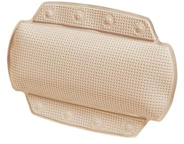 Spirella - Badewannenkissen Alaska Mit 8 Saugnäpfen Antibakteriell - Rutschhemmend Waschbar - Beige - 23 x 32 cm