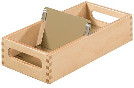 HAN Holz-Karteirog für 900 DIN A7 quer Karteikarten inkl. 1 Metallblattstütze, mit Beschriftungsfeld und Metallboden, FSC zertifiziertes Holz, hochwertige premium Qualität, 507-0, Naturholz