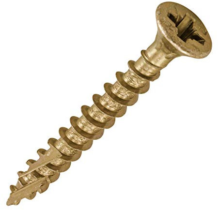 TIMCO C2 Strong-Fix Multi-Purpose Premium Countersunk Gold Woodscrews - 3.5 x 30 - Box of 200