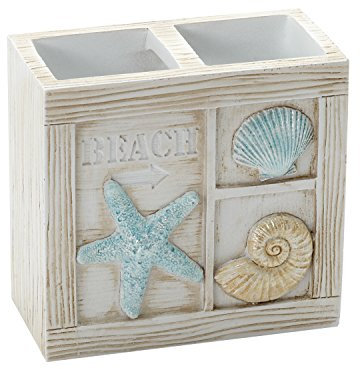 Zenna Home Seaside Zahnbürstenhalter Bad-Accessoires „Serenity“, Harz, 1 Count (Pack of 1)