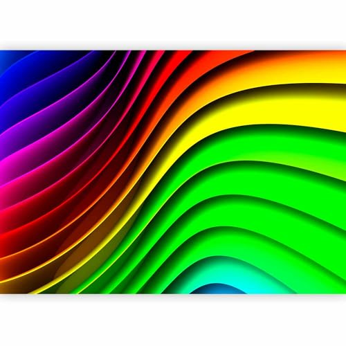 murando - Fototapete Vlies Dekoration bunt Regenbogen, 400x280 cm, Full HD | Full HD Druck, 3D-Effekt, lichtbeständige Farben, ideal fürs Wohn- oder Schlafzimmer, schnelle Montage, lichtbeständig, edel
