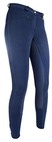 HKM Kinder Hose Reithose -Basic Belmtex Grip- 3/4 Besatz-Damen