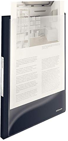 Esselte 624010 VIVIDA Sichtbuch (Panorama, A4, PP, mit Tasche, 20 Hüllen) schwarz