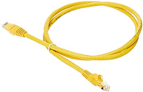 StarTech.com 1m CAT6 Ethernet Cable - Yellow CAT 6 Gigabit Ethernet Wire -650MHz 100W PoE++ RJ45 UTP Category 6 Network/Patch Cord Snagless w/Strain Relief Fluke Tested UL/TIA Certified (N6PATC1MYL)