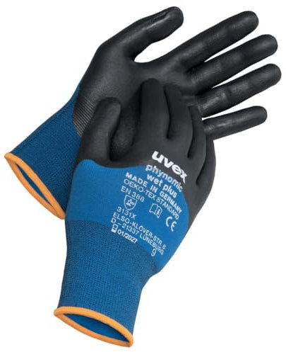 uvex Phynomic Wet Plus Arbeitshandschuhe - 1 Paar Profi-Schutzhandschuhe - 06/XS 06/XS