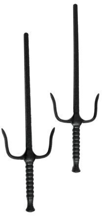 Playwell Martial Arts Black Polypropylene Sai Training Daggers - New Model