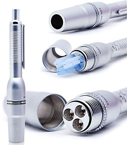 Painless Acupuncture 3-Pin Lancets Device Pen Stainless Steel Triple-Lancing Pen (Silver)