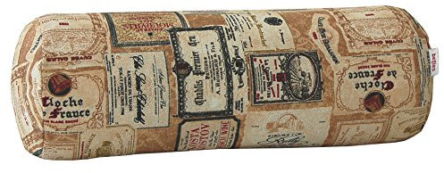 beties „Rustika“ Nackenrollen-Bezug ca. 15x40 cm Rollenhülle für einen gemütlichen warmen Einrichtungsstil Camel-Burgund
