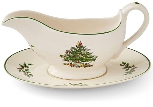 Spode Sauce Boat and Stand Boxed Set, Ceramic, Multi-Colour