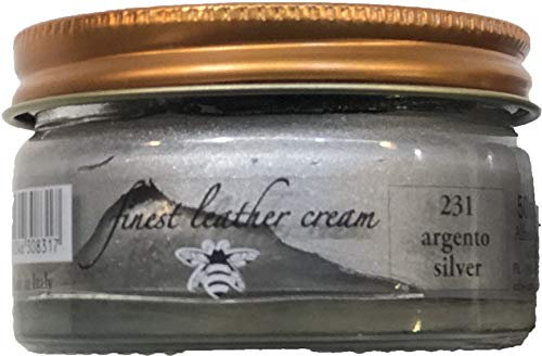 Prestige Ital. Schuhcreme im Glas 50 ml. Farbe Silber.