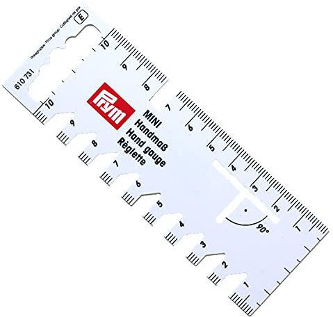 Prym, weiß 610731 Handmaß mini, plastik, 11.5 x 4 x 0.1 cm