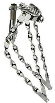 20 Classic Flat Twisted Spring Fork 1 Chrome. Bike Fork, Bicycle Fork, lowrider Bike Fork lowrider Bicycle Fork
