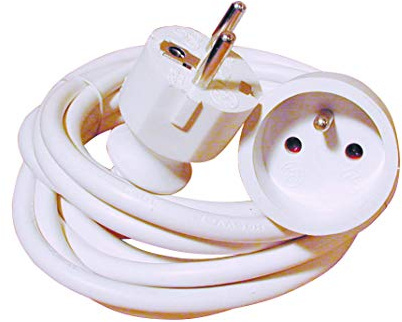 TEC HIT 810430 - Cordon prolongateur - 10 x 1,5 mm2 x 10 m - 16 A - Blanc