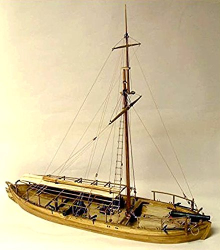 Modell Expo – 1/24 Gunboat Philadelphia – trä- och metallbyggsats