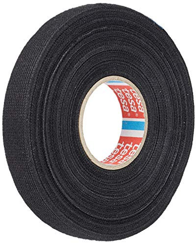Tesa 51608-00009-00 - Cinta Aislante de algodón (15 mm x 25 m), Color Negro