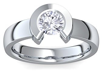 ** Einkaräter ** Silberring Verlobungsringe Amoonic mit Zirkonia Ring LUXUSETUI! Antragsring Ring Silber 925 rhodiniert * 1 Karat Heiratsantrag Antrag Silberringe Zirkonia TS01SS925ZIFA54