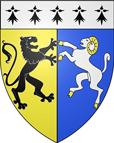 Akachafactory självhäftande klistermärke för bil, vinyl, motiv: Wappen Blason Finistère 29 (Frankrike)