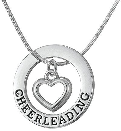 TEAMER Cheerleader-Halskette mit Anhänger für Damen, Zink, Zink, No_Stone