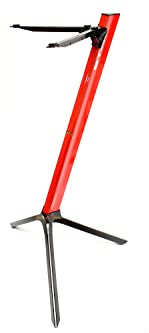 STAY Slim Keyboardständer 110 cm 1 Auflage Rot | Schlankes Design, Aluminium, modulare Erweiterung, geringes Gewicht, schneller Aufbau