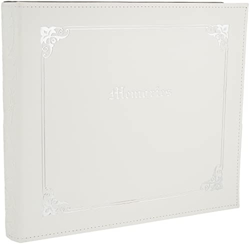 Pioneer 30,5 x 30,5 cm 3-Ring-genähter Italienischer Einband, Scrapbook-Ordner, weiß