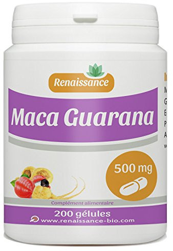 Maca - Guarana - 500 mg - 200 gélules