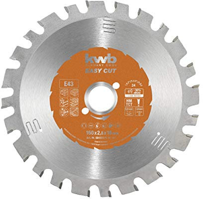 kwb Kreissägeblatt 160 x 16 mm, Made in Germany, Nagelfest, für Holz mit Metallresten, Universal Sägeblatt für z.B. Metalle, Holz und Kunstoffe