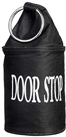 Türstopper Boxsack Door-Stop Sandsack Schwarz mit Ring Vintage-Stil