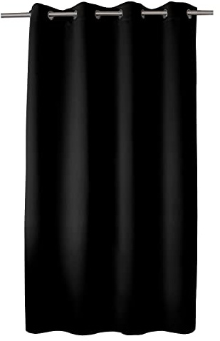 ED ENJOY HOME Réglisse Tende oscuranti con Filo Nero con 8 Occhielli 140180, Poliestere, 140L X 180H cm (1 Panneaux)