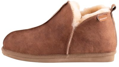 Shepherd of Sweden - Anton Sheepskin Slippers - Men - Genuine Sheepskin - Comfort - Soft and Warm Antique Cognac - 8 UK