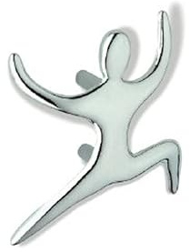 SIRO Möbelgriff Ganderkesee, Figuren, Männchen, Design, Druckguss chrom glänzend, 90 mm x 28 mm x 79 mm, LA 32 mm, 1095-90ZN1