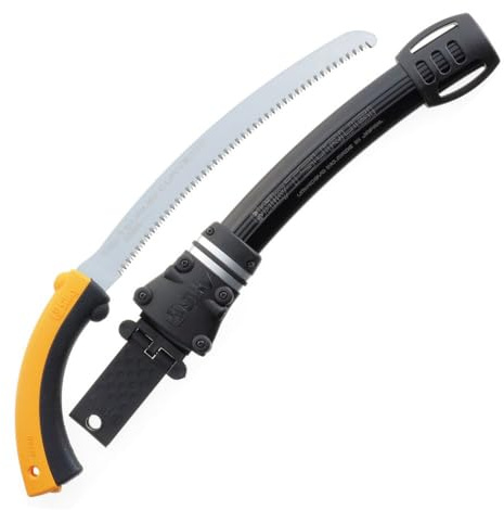 SILKY Tsurugi Curve 270 mm Baumsäge | medium 10 Z/30 mm Mirai-Me | spitz zulaufende Hochleistungsklinge 1,7 mm | Genki Pistolengriff | inkl. Holster | präzise Astsäge für enge Stellen