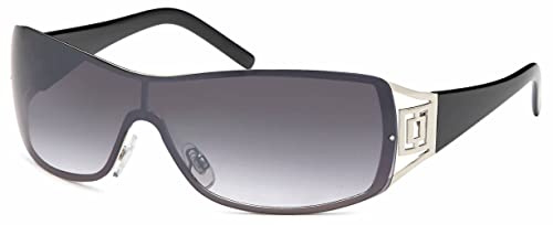 BEZLIT Damen Herren Sonnenbrille Monoscheiben B552 (Schwarz)