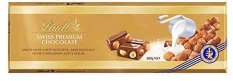 Lindt Schokolade Alpenvollmilch Nuss | 300 g Tafel | Aus feinster Alpenvollmilch-Schokolade mit ganzen Nüssen | Schokoladengeschenk (1er Pack)