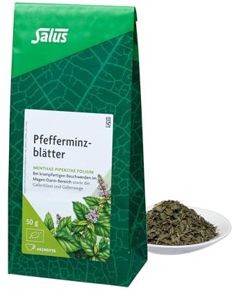 Salus - Pfefferminz Tee - 1x 50 g Beutel - lose - Arzneitee - Methae piperitae folium - bei krampfartigen Beschwerden im Magen-Darm-Bereich - bio