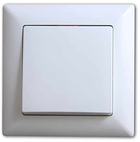 Visage Schalter Ein- / Ausschalter Unterputz Weiss, Rahmen + Einsatz, Praktisches Steckklemmen-System - Kabelanschluss ohne Schrauben