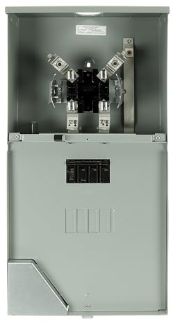 MIDWEST R281CB1 • Metered Service Entrance • Weatherproof 200A OH/UG Meter Socket Main • 4 Circuit space • NEMA 3R Rated • Surface Mount • Ringless • NEC Compliant