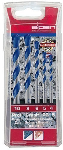 HM Steinbohrersatz 4-10mm mit Rundschaft, für Granit und Marmor, Granitbohrer,Steinbohrer