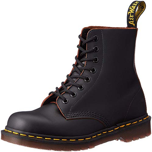 Dr. Martens 1460Z Vintage 8 Eye Boot BLACK, Unisex-Erwachsene Combat Boots, Schwarz (Black), 44 EU (9.5 Erwachsene UK)