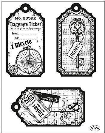 Viva Decor Silikon Fahrrad Stempel Tags, transparent