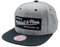 Mitchell & Ness 2 Tone Box Logo - Flat Visor Snapback Basecap, Grey-Black