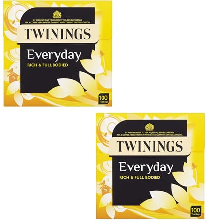 Twinings Tea Bags Everyday Tea in String and Tag Bags Ref A06737 [Pack 100]