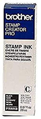 Brother PRINKB - Flacone di Inchiostro da 20 cc per Timbri, Colore Nero