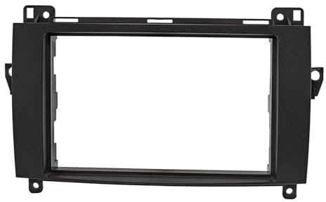 tomzz Audio 2434-028 Doppel DIN Radioblende kompatibel mit Mercedes A W169 B W245 Sprinter W906 Vito/Viano W639 VW Crafter schwarz