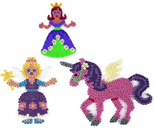 Hama Stiftplatte Set (258 Prinzessin, 315 Einhorn, 317 Fairy Fee) im Blister Beutel
