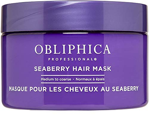Obliphica Seaberry Hair Mask - Deep Conditioning Hydrating Treatment for Dry and Damaged Hair - Moisturizing Hair Repair and Growth Mask for Medium, Coarse, and Color-Treated Hair - 8.5 Ounces