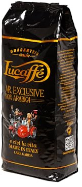 Lucaffé - Coffee beans Mr. Exclusive 100% Arabica, 1 Kg bag | Arabica coffee machines beans for Espresso | Medium roast | Sweet and creamy taste | Intense and enveloping aroma | Made exclusively from quality Arabica coffee beans