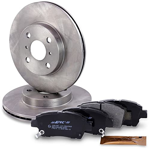BESTPRICE Bremsenset Vorderachse inkl. Bremsscheiben Belüftet Ø 255 mm + Bremsbeläge vorne, Kompatibel mit TOYOTA MR2 III (ZZW3_), YARIS (_P1_), YARIS VERSO (_P2_)